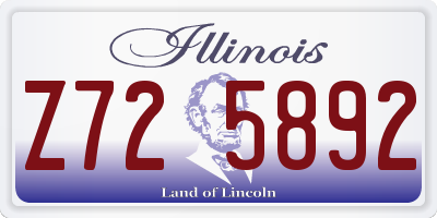 IL license plate Z725892