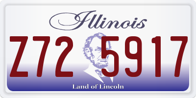 IL license plate Z725917