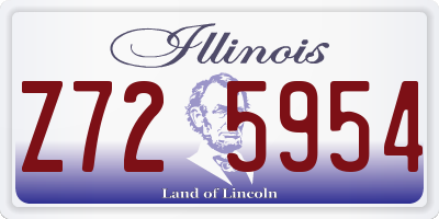IL license plate Z725954