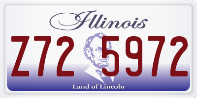 IL license plate Z725972