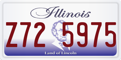 IL license plate Z725975