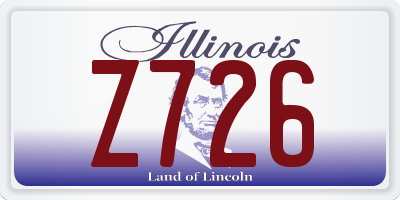 IL license plate Z726