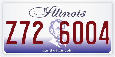 IL license plate Z726004