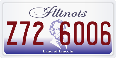 IL license plate Z726006