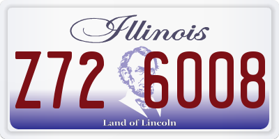 IL license plate Z726008