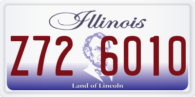 IL license plate Z726010