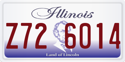 IL license plate Z726014