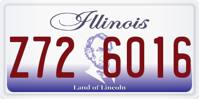 IL license plate Z726016