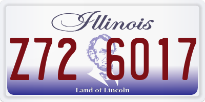 IL license plate Z726017
