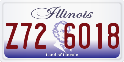 IL license plate Z726018