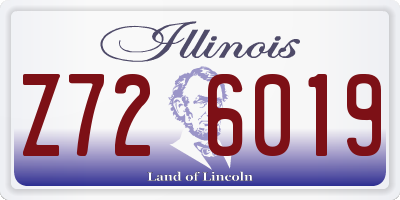 IL license plate Z726019