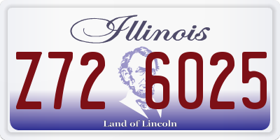 IL license plate Z726025