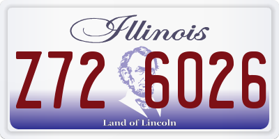 IL license plate Z726026