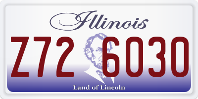 IL license plate Z726030