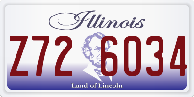IL license plate Z726034