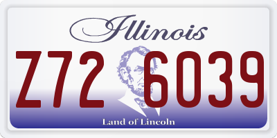 IL license plate Z726039