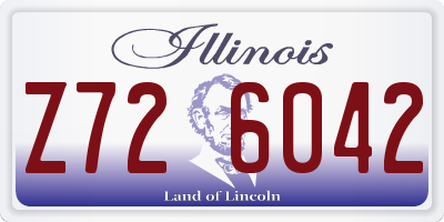 IL license plate Z726042