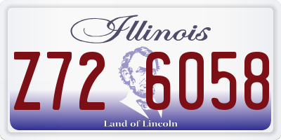 IL license plate Z726058