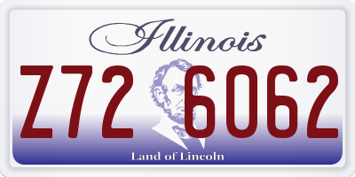 IL license plate Z726062