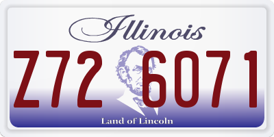 IL license plate Z726071
