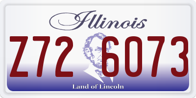 IL license plate Z726073