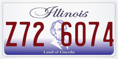 IL license plate Z726074