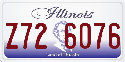 IL license plate Z726076