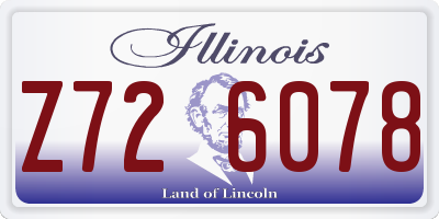 IL license plate Z726078