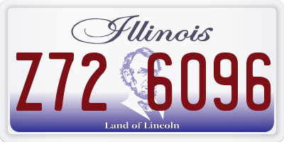 IL license plate Z726096