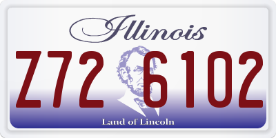IL license plate Z726102