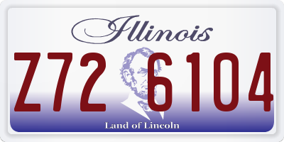 IL license plate Z726104