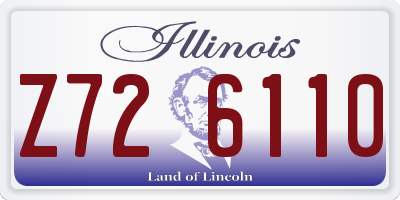 IL license plate Z726110
