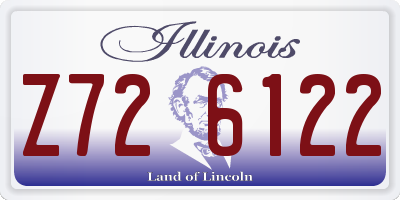 IL license plate Z726122