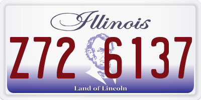 IL license plate Z726137