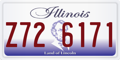 IL license plate Z726171
