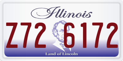 IL license plate Z726172