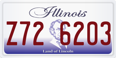 IL license plate Z726203