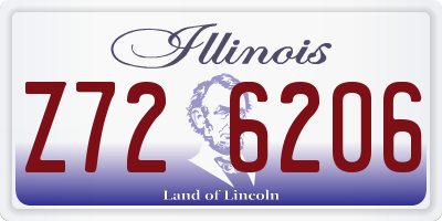 IL license plate Z726206