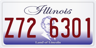 IL license plate Z726301