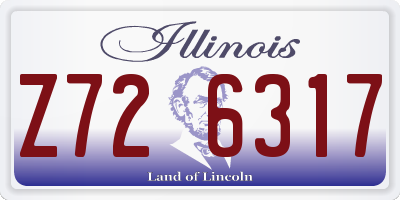 IL license plate Z726317