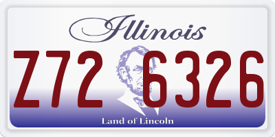 IL license plate Z726326