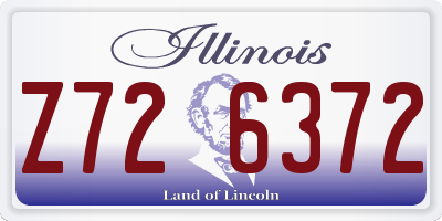 IL license plate Z726372