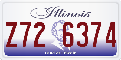 IL license plate Z726374