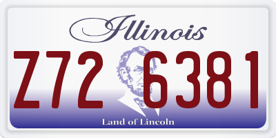 IL license plate Z726381