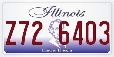 IL license plate Z726403