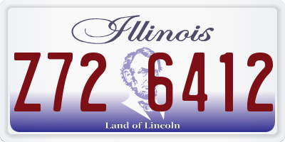 IL license plate Z726412