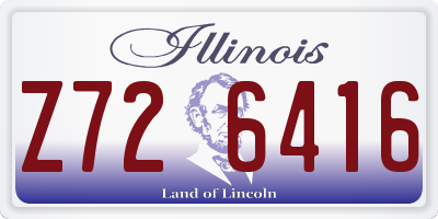 IL license plate Z726416