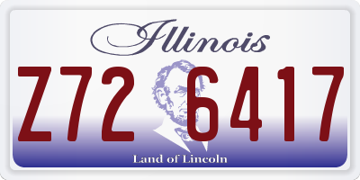 IL license plate Z726417