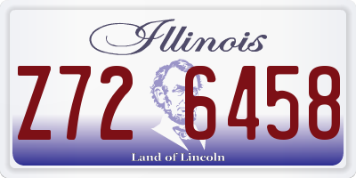 IL license plate Z726458