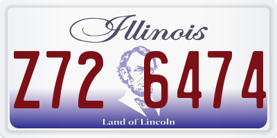 IL license plate Z726474